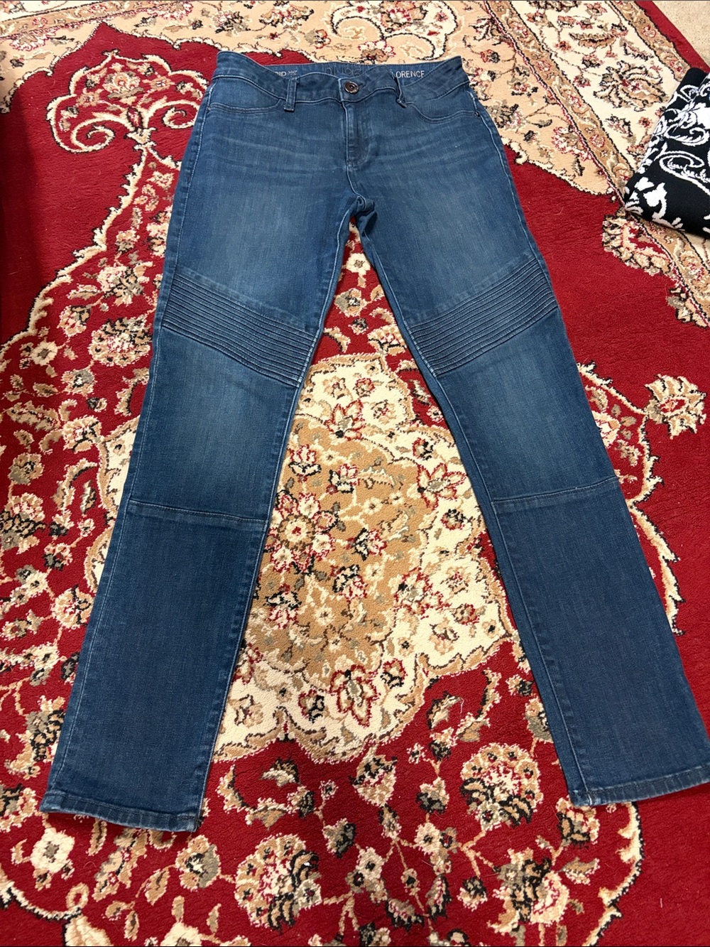 DL1961 Women's Dark Blue Skinny Moto Jeans